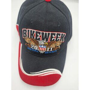 2011 Bike Week Daytona Beach Hat American Eagle Red White Black